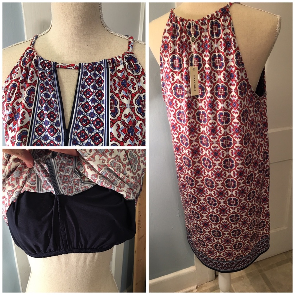 Max Studio Geometric Print Dress - Picture 2 of 2